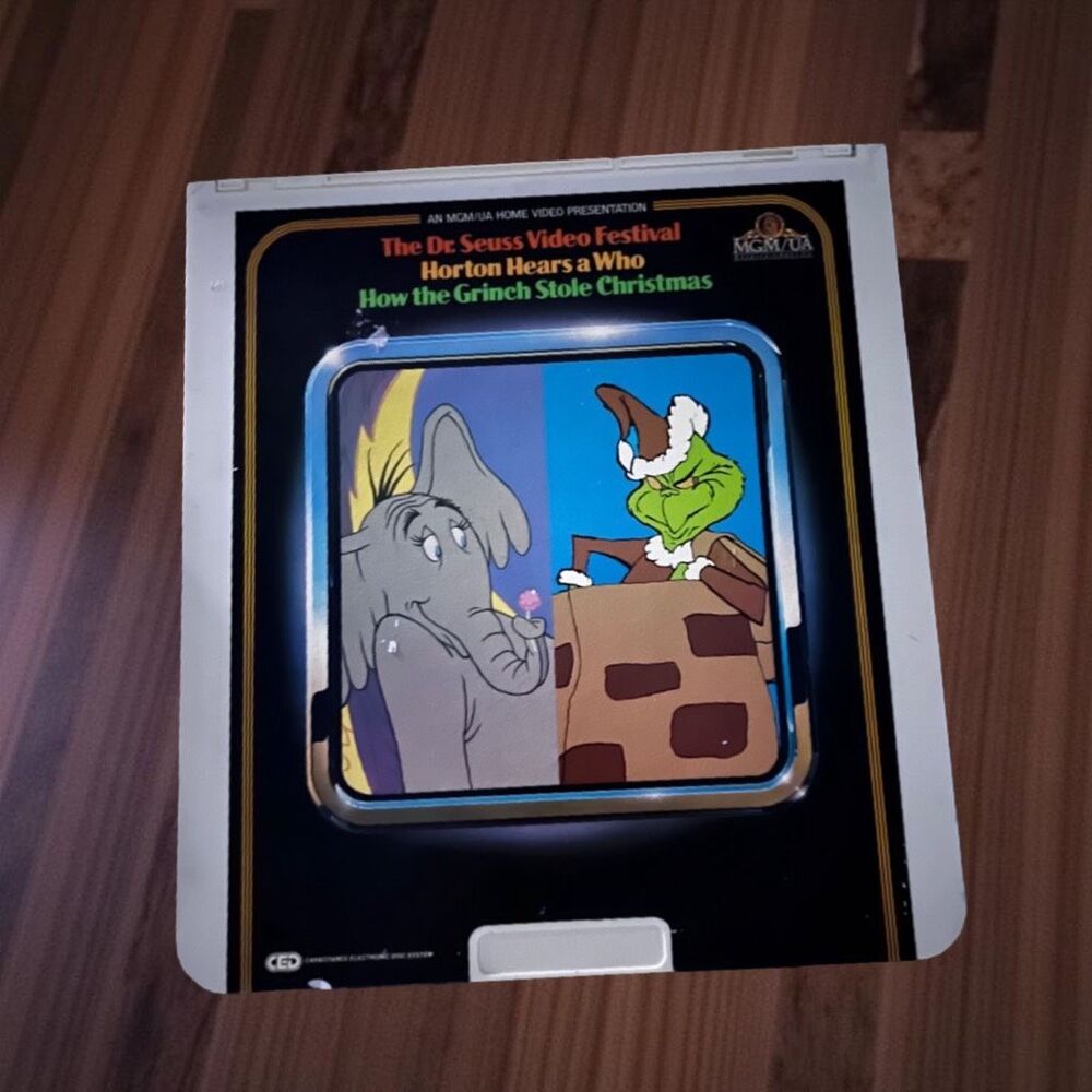 Vintage Dr. Seuss How The Grinch stole Christmas CED Capacitance Electronic Disc